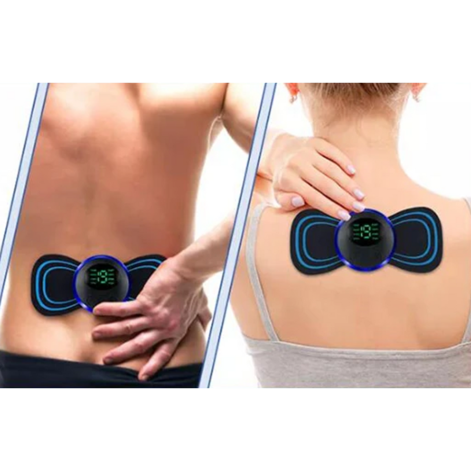 MINI MASSAGE - MINI MASAJEADOR RECARGABLE DE PULSO ELECTRICO, PARA CUELLO Y ESPALDA