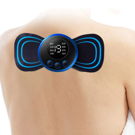 MINI MASSAGE - MINI MASAJEADOR RECARGABLE DE PULSO ELECTRICO, PARA CUELLO Y ESPALDA